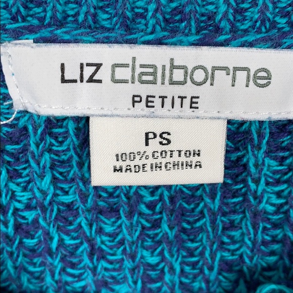 Liz Claiborne blue long sleeved sweater size PS - Picture 4 of 5